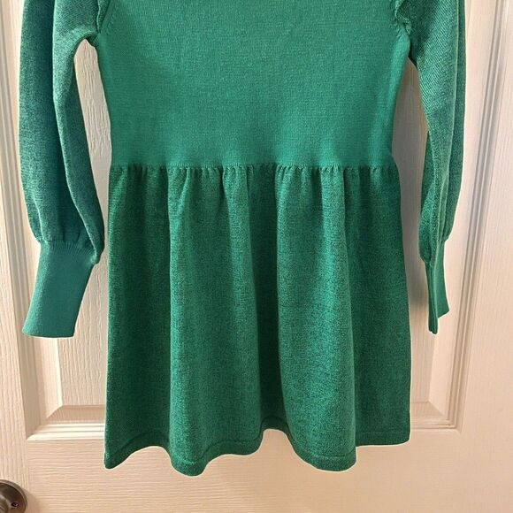 Lilly Pulitzer Caila Sweater Dress Botanical Green Metallic Girls S (4-5) NWT - Picture 3 of 11